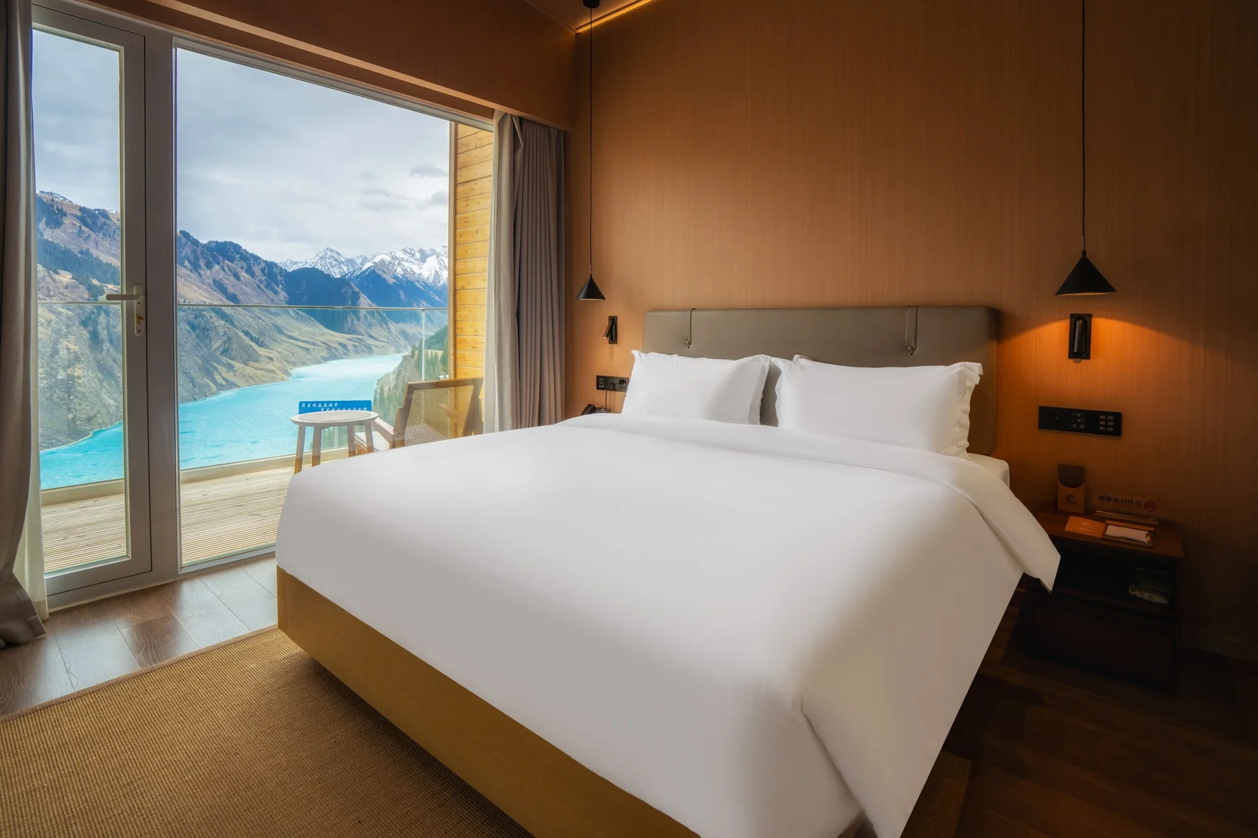 A reference bedroom in the Muzitao accommodation material