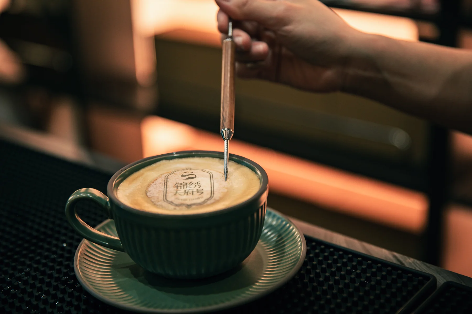 A tea detail in the welcome car