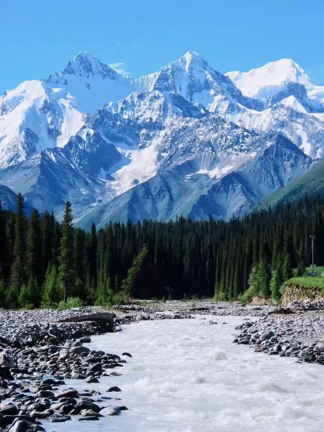 River valley and snowy peaks in the Xiata material